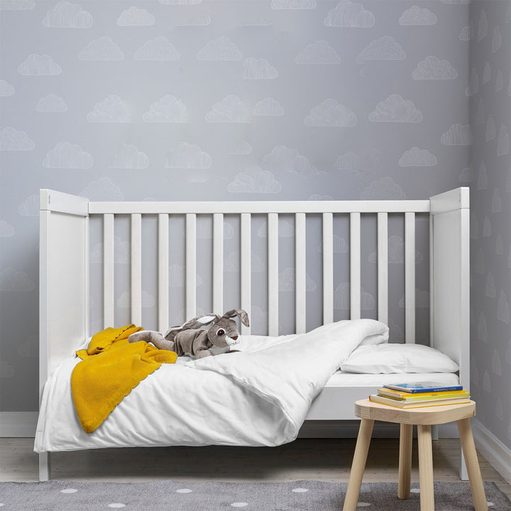 PURE COTTON 200 THREAD COUNT COT BED DUVET COVER SET