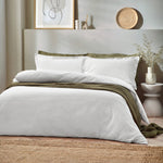 WAFFLE TEXTURED 100% COTTON DUVET COVER SET