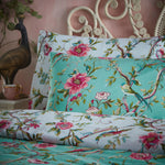 VINTAGE CHINOISERIE FLORAL EXOTIC DUVET COVER SET