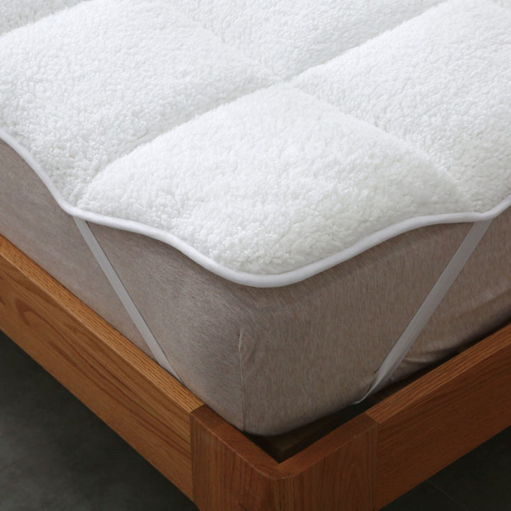 REVERSIBLE SHERPA FLEECE DEEP PILE MATTRESS TOPPER