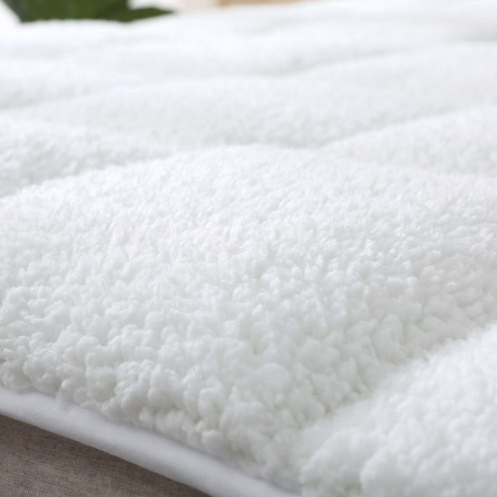 REVERSIBLE SHERPA FLEECE DEEP PILE MATTRESS TOPPER