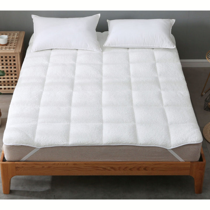 REVERSIBLE SHERPA FLEECE DEEP PILE MATTRESS TOPPER