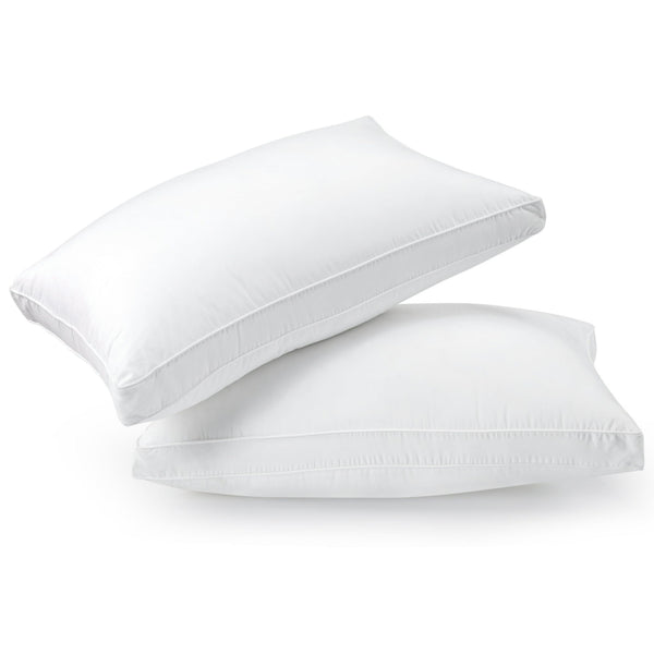 GUSSETED SUPPORT COTTON PILLOW PAIR
